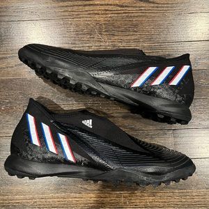 Adidas Predator Edge.3 LL TF Turf Black Soccer Shoes GX2631 Size 13